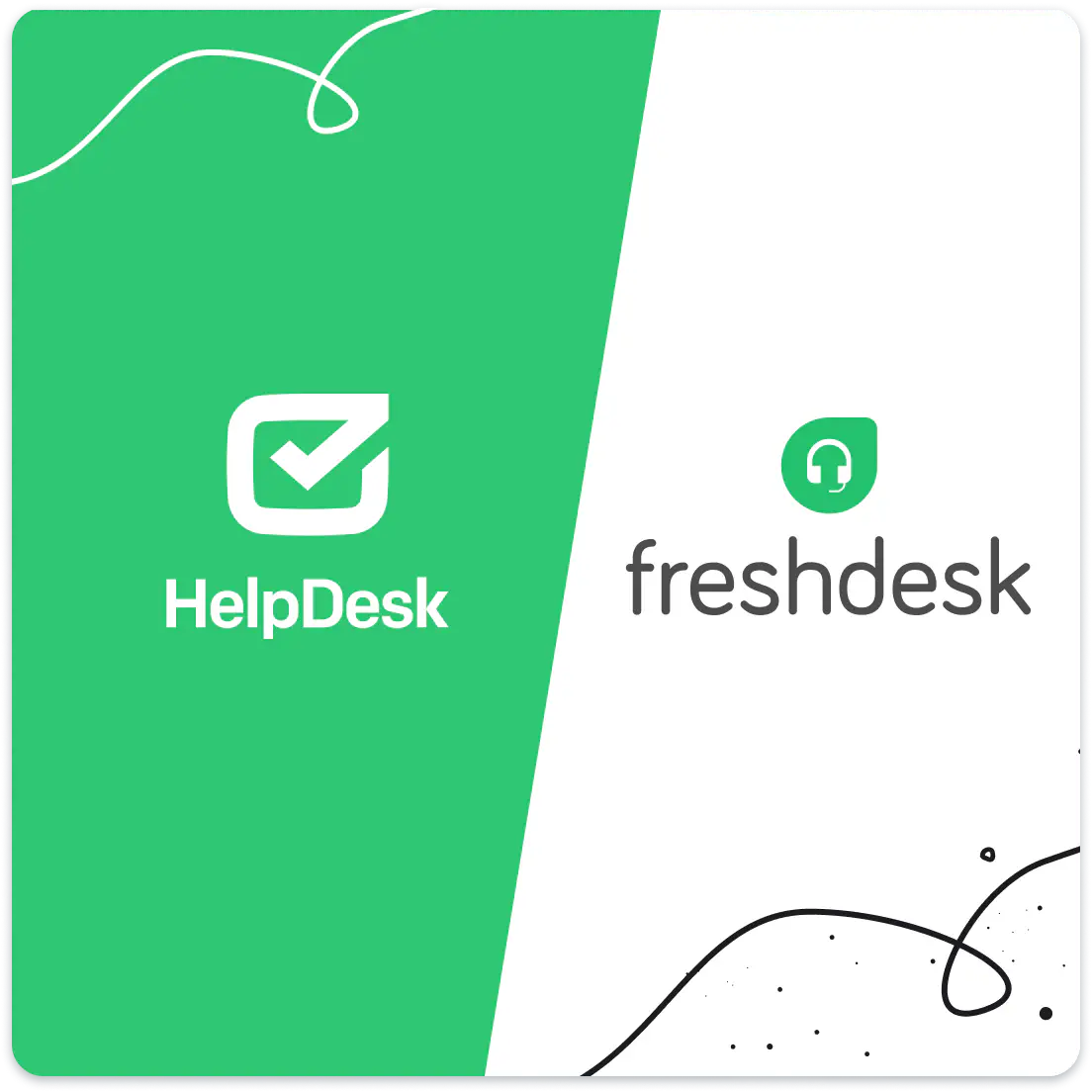 HelpDesk.com and Freshdesk logos.