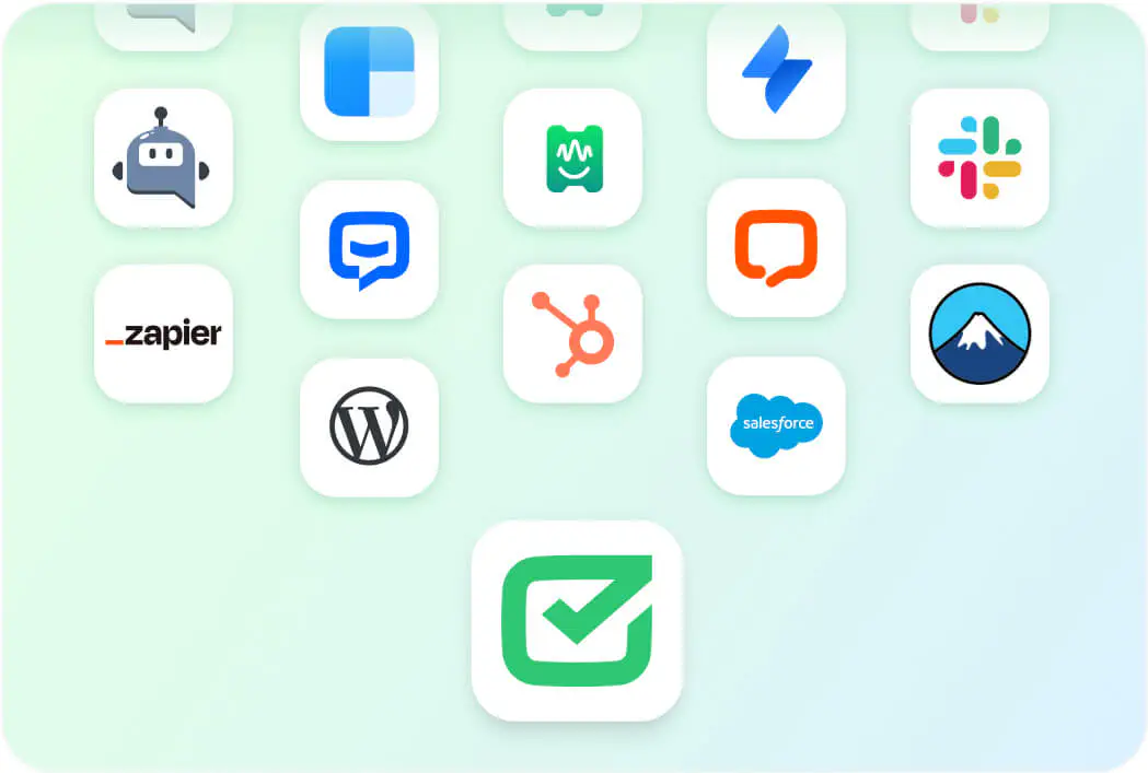 View of integrations in the HelpDesk.com app