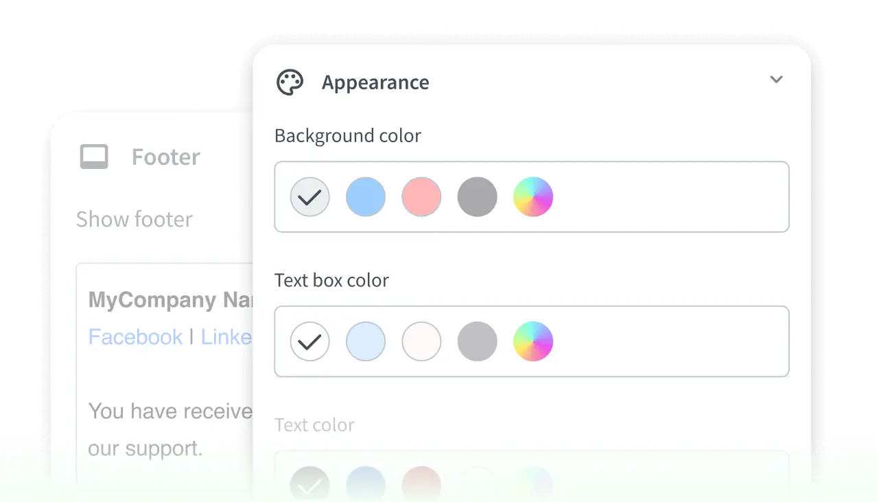 Personalized email templates view in HelpDesk.com app