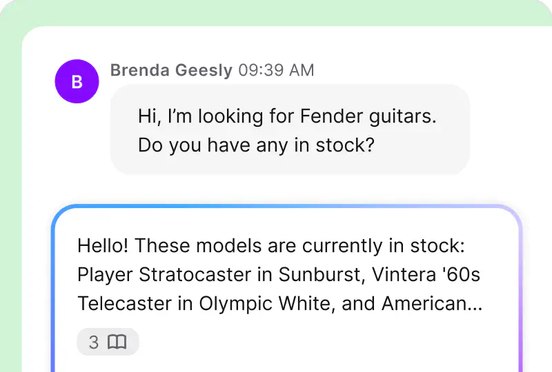AI reply suggestions in HelpDesk.com