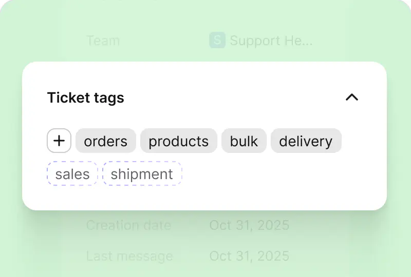 AI tag suggestions in HelpDesk.com