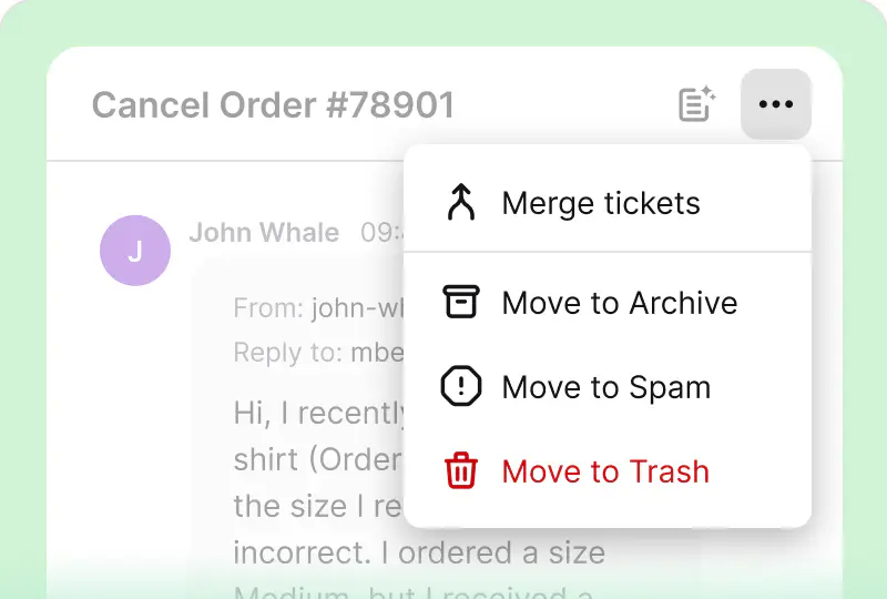 Archive, Spam, and Trash folders in HelpDesk.com