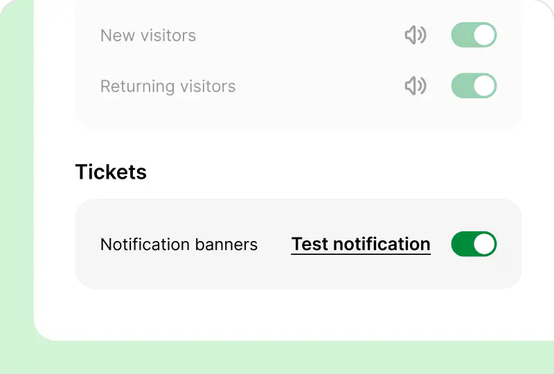 Browser notifications in HelpDesk.com app