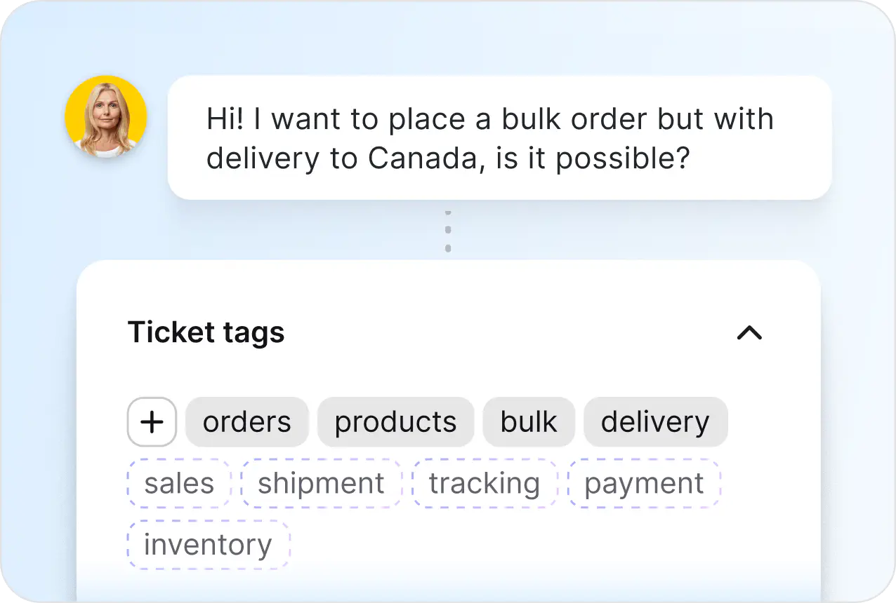 AI tag suggestions in HelpDesk.com