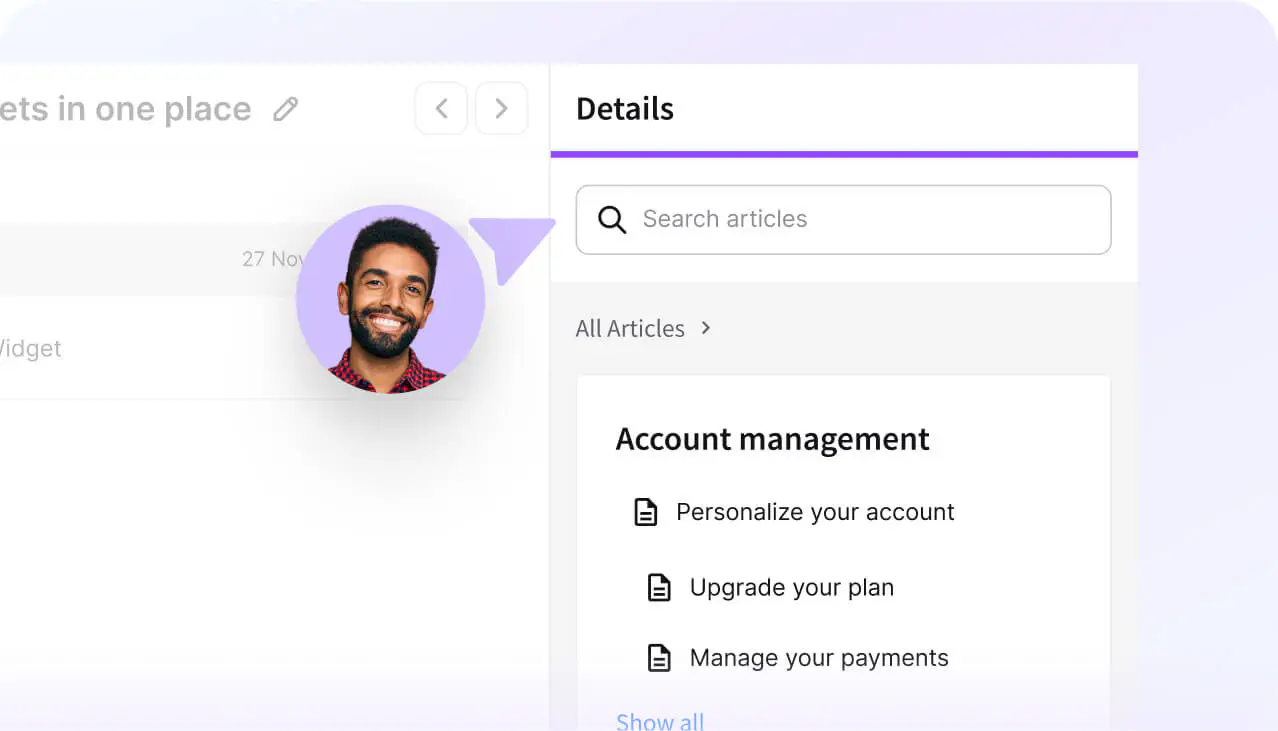HelpDesk.com knowledge base articles interface