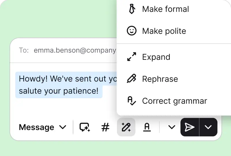 Text enhancements in HelpDesk.com