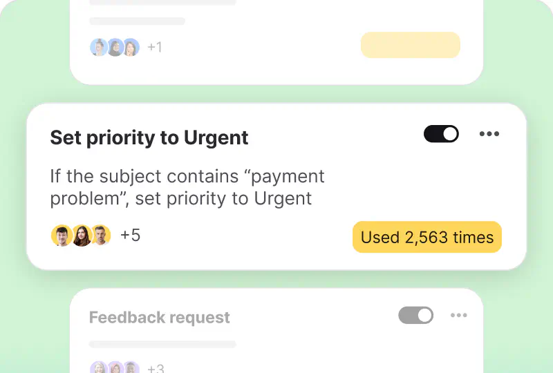 Ticket rules automating assignment and prioritization in HelpDesk.com