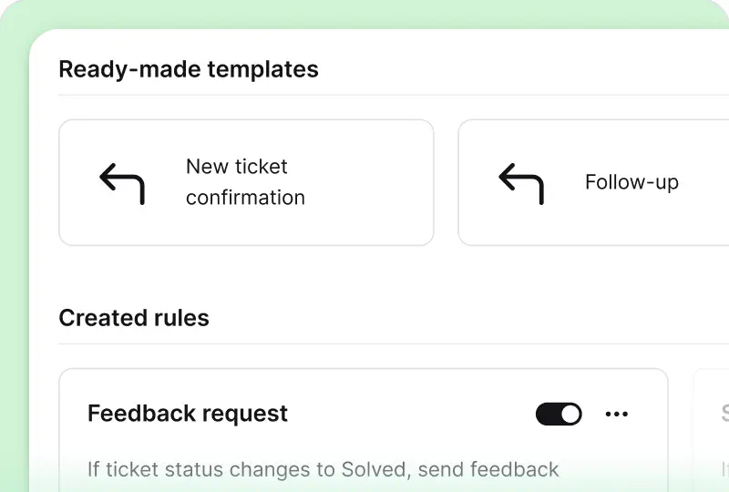Ready-made automation templates in HelpDesk.com