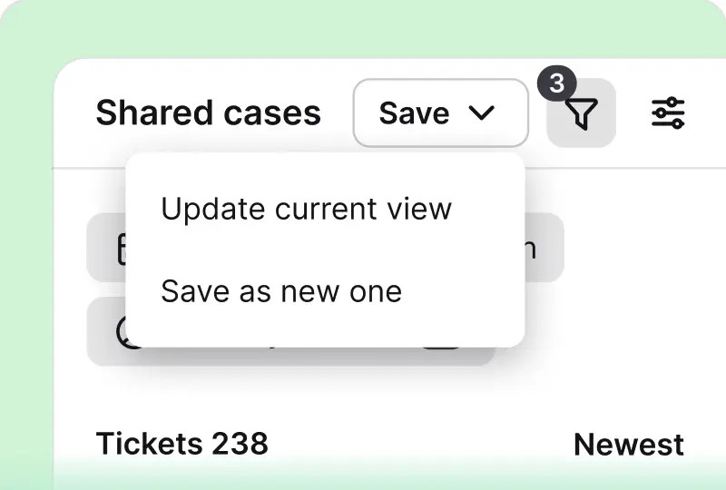 Personal and shared views in HelpDesk.com