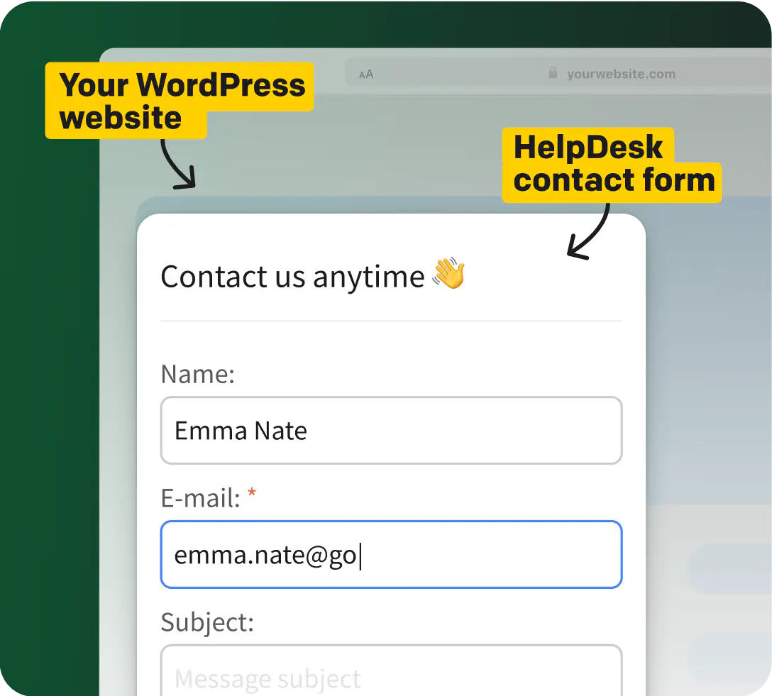 Contact Form 7 integration with HelpDesk.com