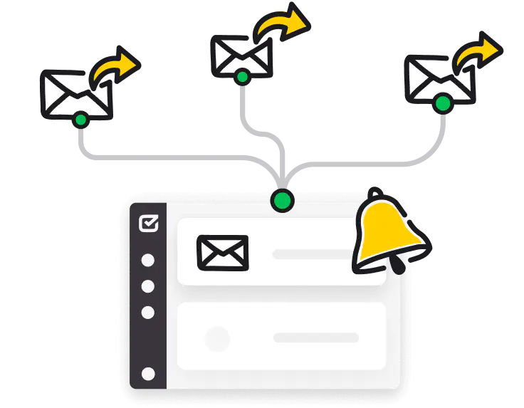 Forward messages to HelpDesk.com