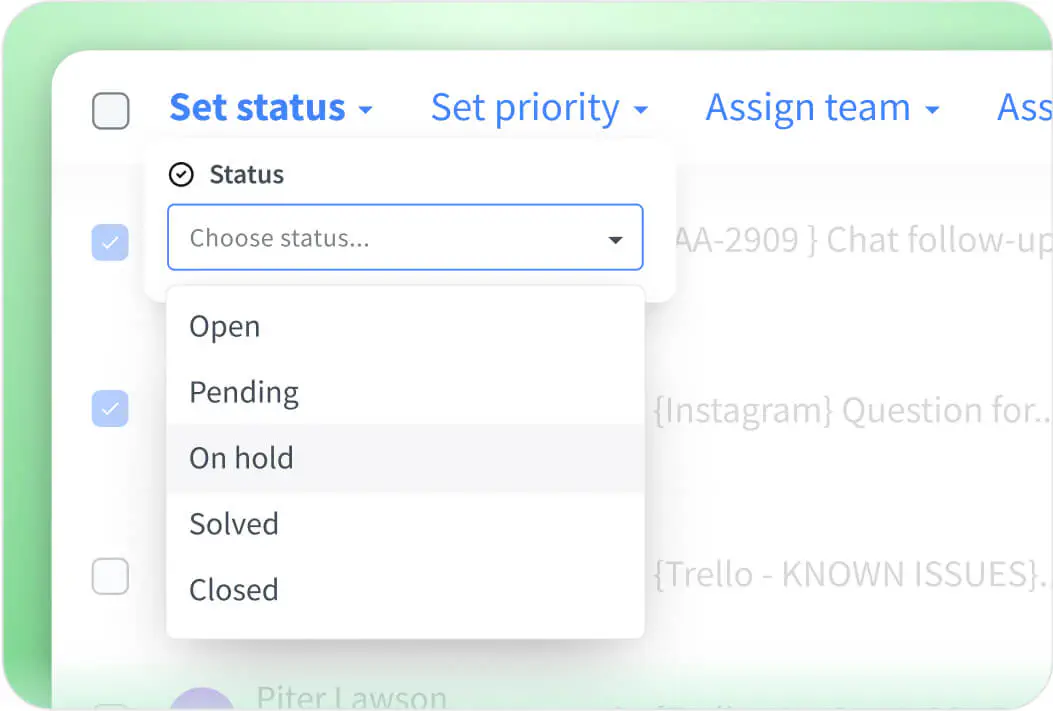 Ticket statuses in HelpDesk.com