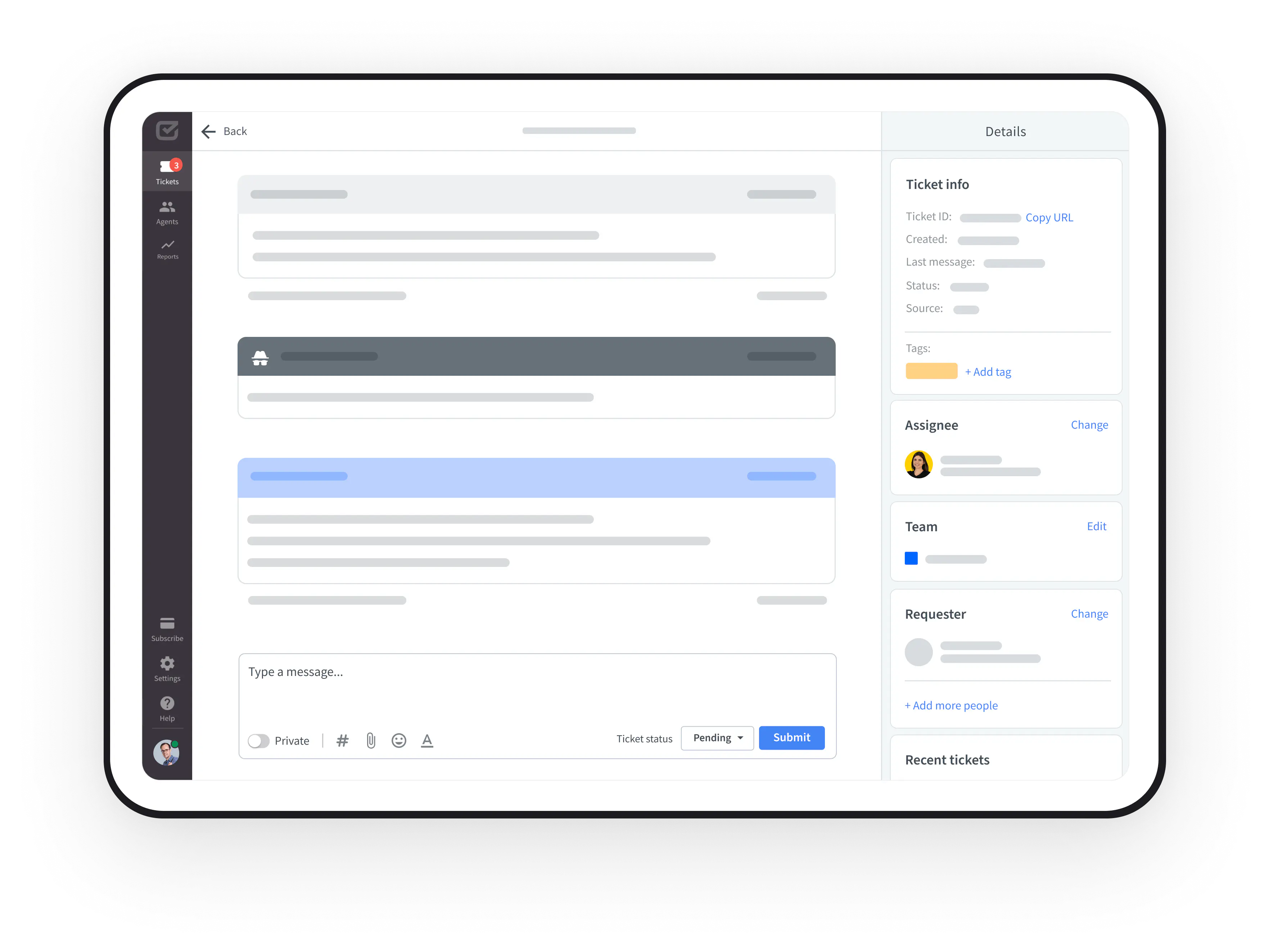 HelpDesk.com dahboard with GitHub tasks