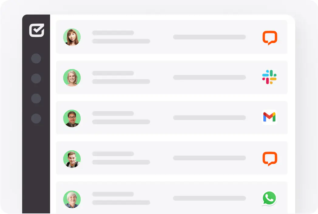Multiple channels integrated into a single support hub created with HelpDesk.com and LiveChat