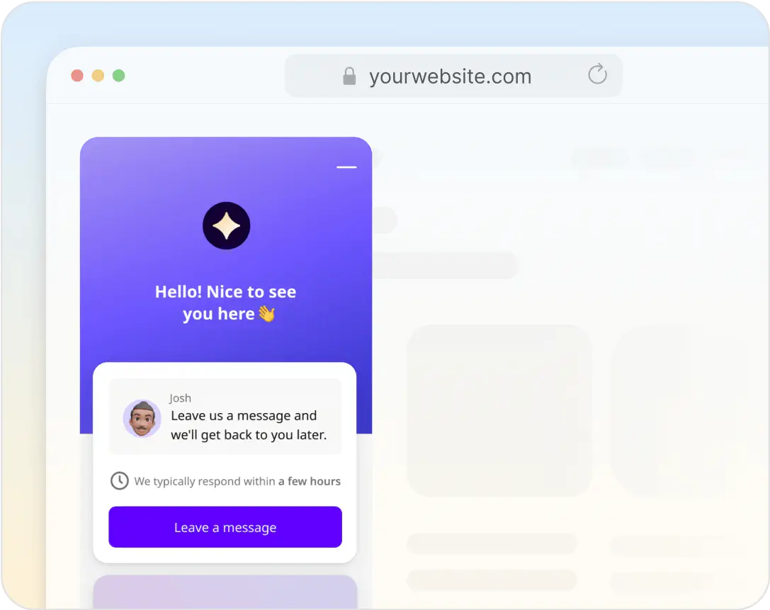 Leave a message interface