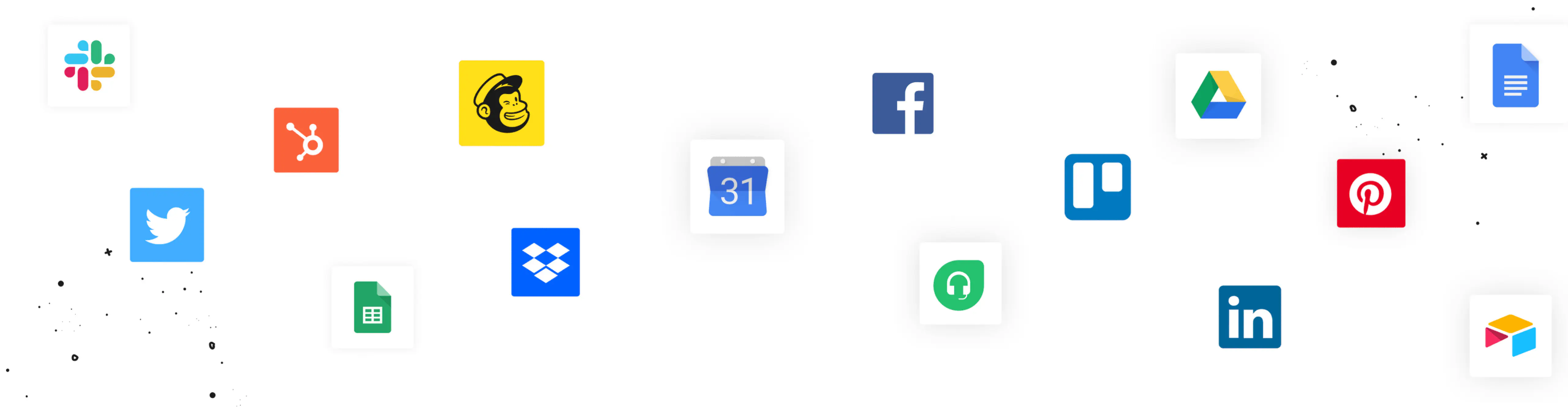 Different apps that can be integrated with HelpDesk.com through Zapier.