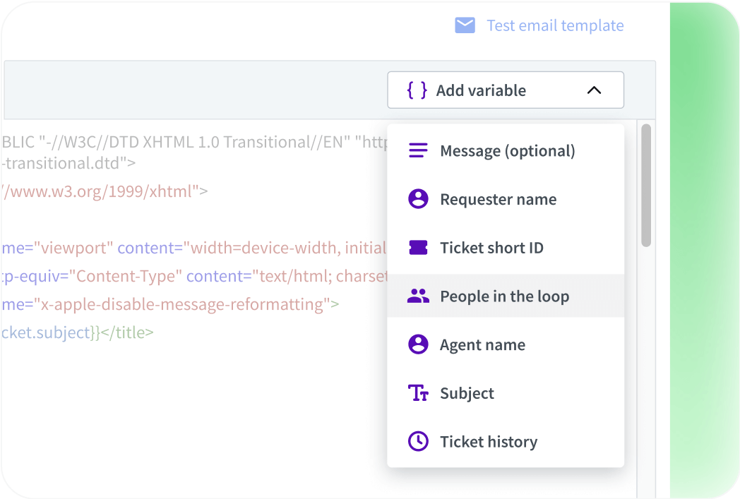 People in the loop in the HelpDesk ticket management system