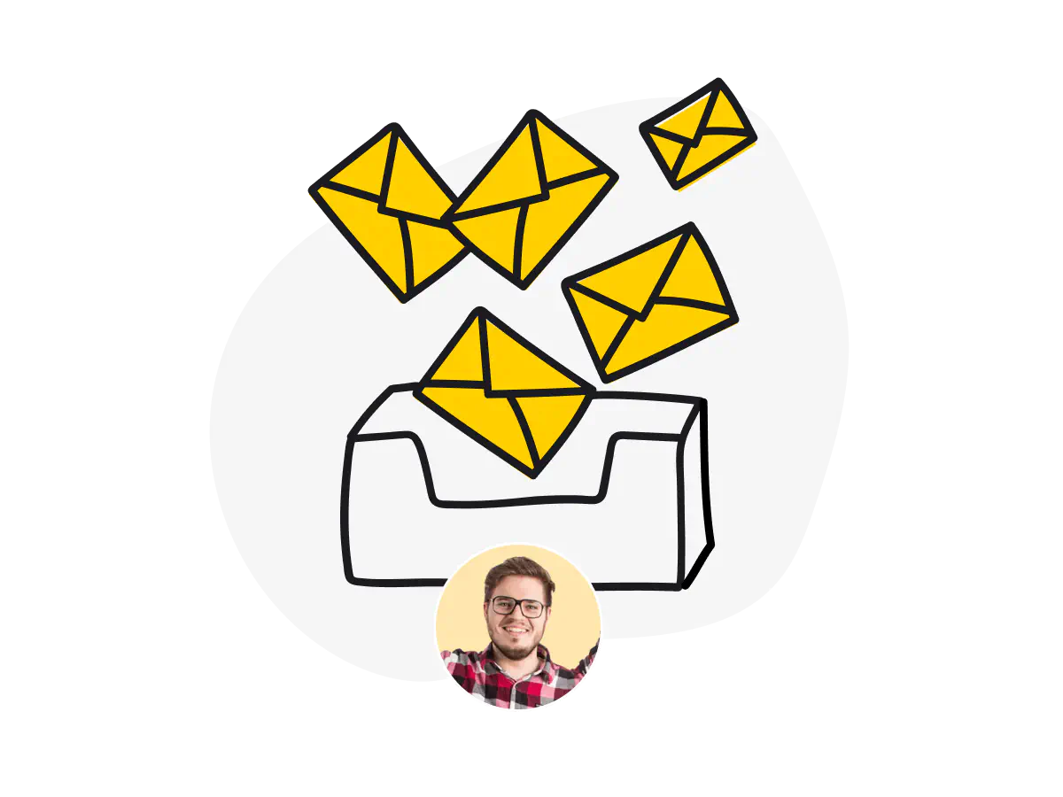 Envelopes dropping into the agent's drawer.