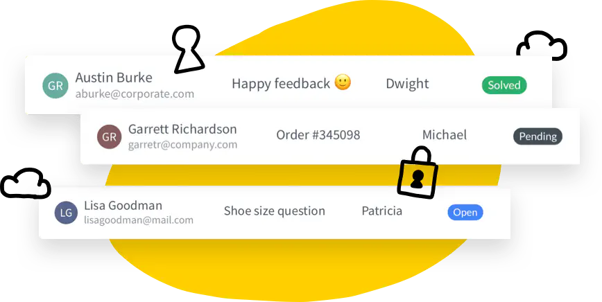 Emails converted into tickets safely stored in HelpDesk.com